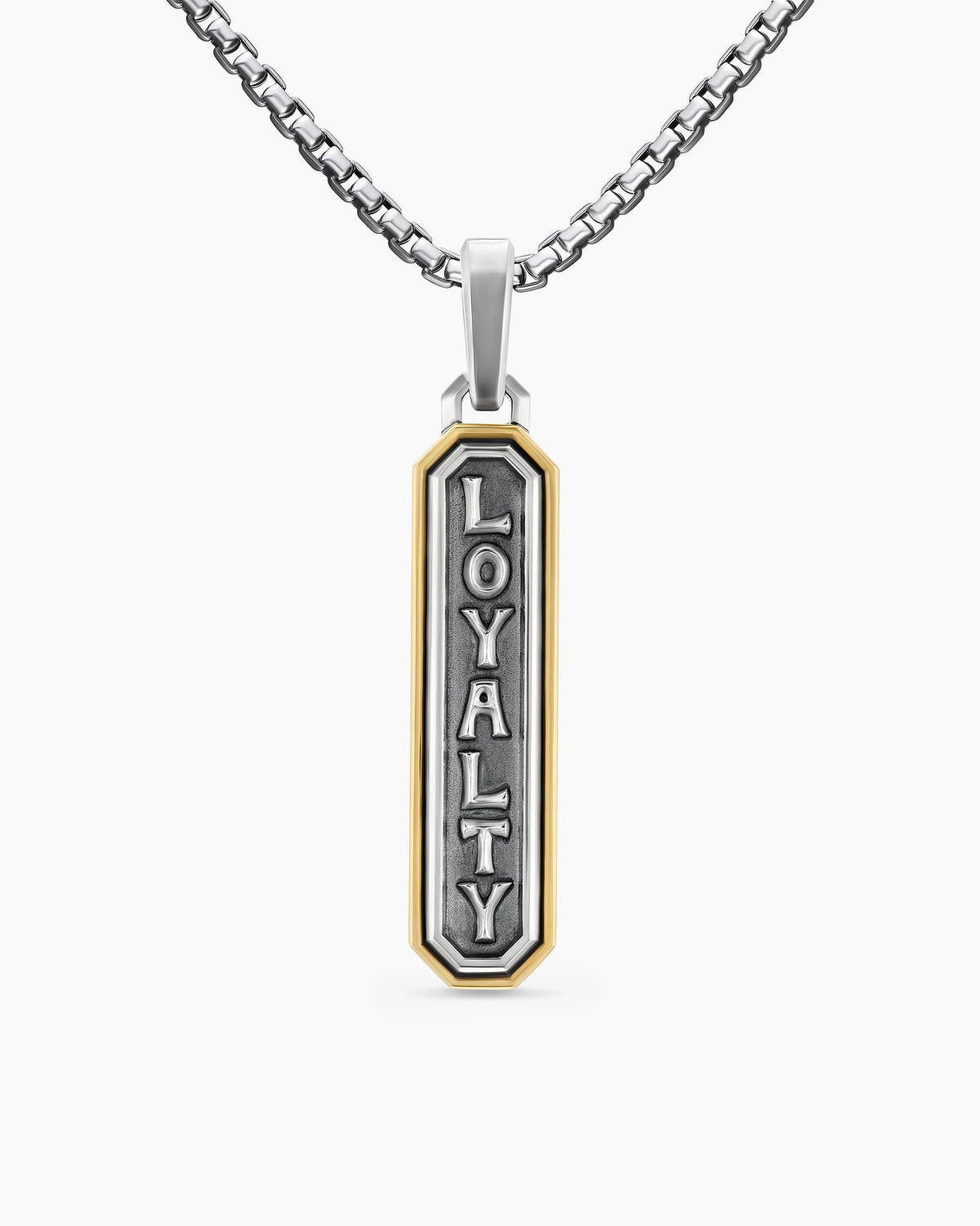Loyalty Amulet in Sterling Silver with 14K Yellow Gold, 35mm