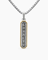 Loyalty Amulet in Sterling Silver with 14K Yellow Gold, 35mm