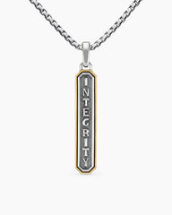 Integrity Amulet in Sterling Silver with 14K Yellow Gold, 43mm