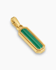 Streamline® Inlay Amulet in 18K Yellow Gold with Black Onyx and Malachite, 30.7mm