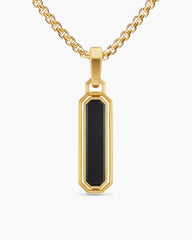Streamline® Inlay Amulet in 18K Yellow Gold with Black Onyx and Black Diamonds, 30.7mm
