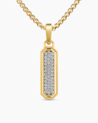 Streamline® Inlay Amulet in 18K Yellow Gold with Black Onyx and Diamonds, 30.7mm