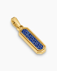 Streamline® Inlay Amulet in 18K Yellow Gold with Lapis and Sapphires, 30.7mm
