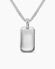 Chevron Tag in Sterling Silver, 27mm