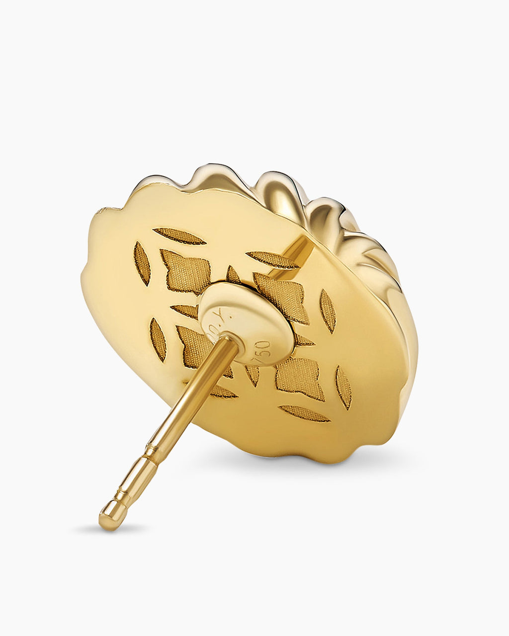 Sculpted Cable Stud Earrings in 18K Yellow Gold, 14mm