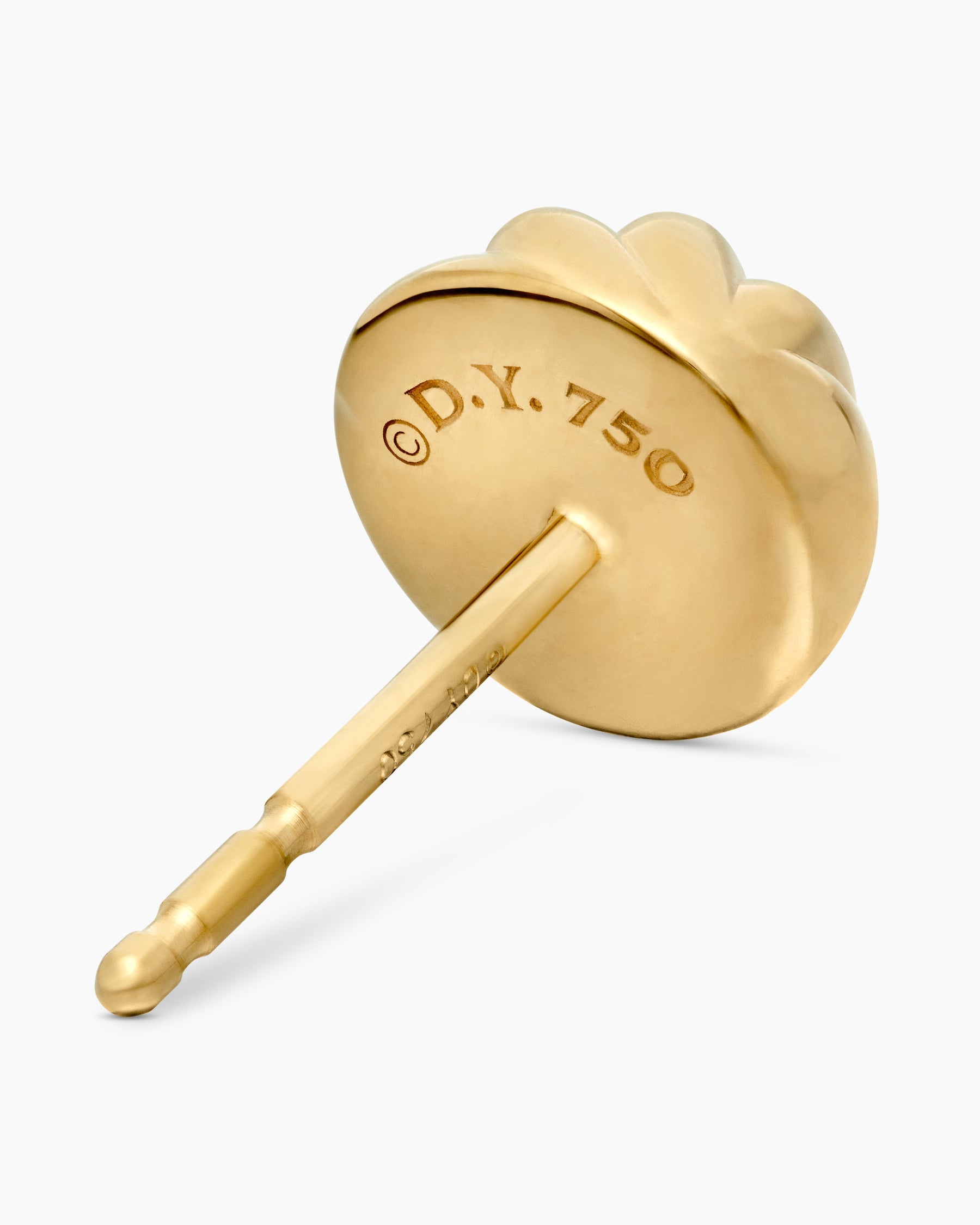 Sculpted Cable Stud Earrings in 18K Yellow Gold, 8mm