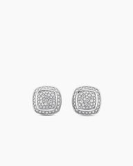 Albion® Stud Earrings in Sterling Silver with Pavé Diamonds, 7mm
