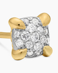 Petite Chatelaine® Stud Earrings in 18K Yellow Gold with Pavé Diamonds, 5mm