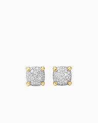 Chatelaine® Stud Earrings in 18K Yellow Gold with Pavé Diamonds, 11mm