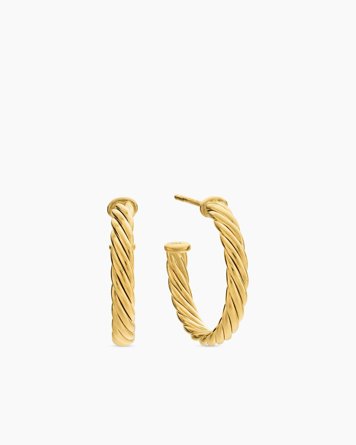 Cablespira® Hoop Earrings in 18K Yellow Gold, 3/4in