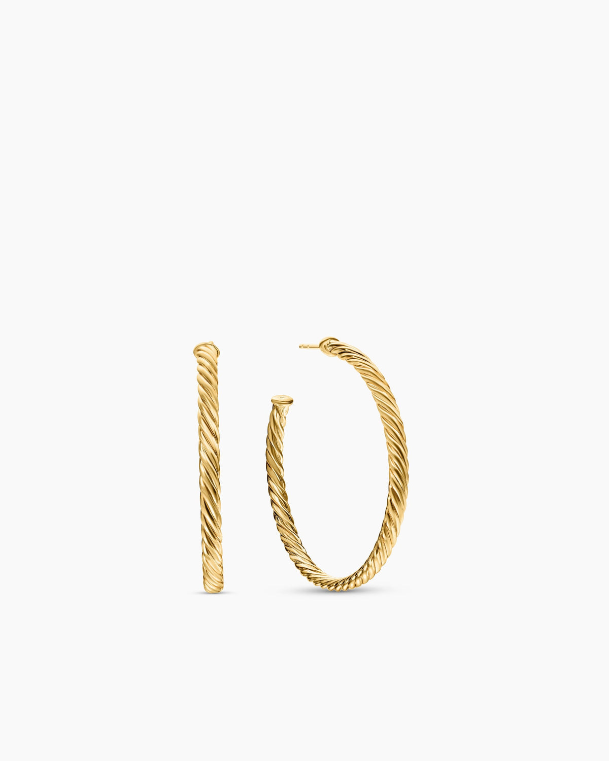 Cablespira® Hoop Earrings in 18K Yellow Gold, 1.5in
