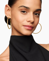 Cablespira® Hoop Earrings in 18K Yellow Gold, 2in