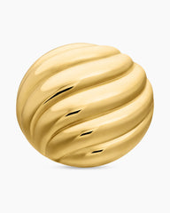 Sculpted Cable Stud Earrings in 18K Yellow Gold, 20mm