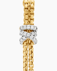 Helena Box Chain Drop Earrings in 18K Yellow Gold with Diamonds, 52.8mm