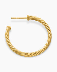 Cablespira® Hoop Earrings in 18K Yellow Gold, 1in