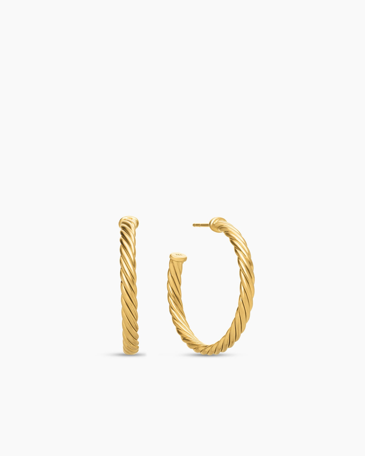 Cablespira® Hoop Earrings in 18K Yellow Gold, 1in