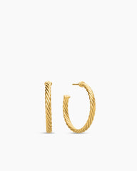 Cablespira® Hoop Earrings in 18K Yellow Gold, 1in