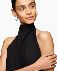 Cable Hoop Earrings in Sterling Silver, 1in