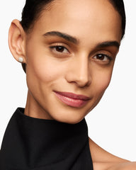 Cushion Stud Earrings in 18K Yellow Gold with Diamonds, 8mm