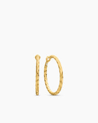 Cable Edge® Hoop Earrings in 18K Yellow Gold, 2in