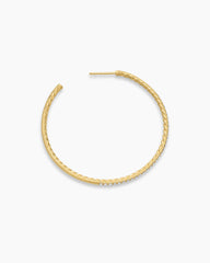 Pavé Hoop Earrings in 18K Yellow Gold with Diamonds, 50.3mm