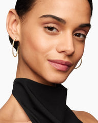 Pavé Hoop Earrings in 18K Yellow Gold with Diamonds, 38mm