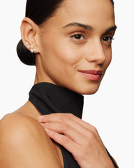 Starburst Climber Earrings in 18K Yellow Gold with Diamonds, 23mm