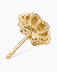 Starburst Stud Earrings in 18K Yellow Gold with Diamonds, 11.7mm