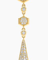 Modern Renaissance® Drop Earrings in 18K Yellow Gold with Diamonds, 30mm