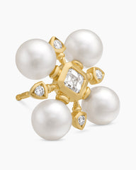 Renaissance® Pearl Stud Earrings in 18K Yellow Gold with Pearls and Diamonds, 16.5mm