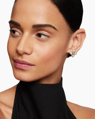 Renaissance® Pearl Stud Earrings in 18K Yellow Gold with Pearls and Diamonds, 16.5mm