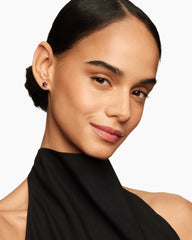 Petite Chatelaine® Stud Earrings in Sterling Silver with Rhodolite Garnet and Diamonds, 6mm