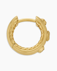 Modern Renaissance® Huggie Hoop Earrings in 18K Yellow Gold with Diamonds, 12.3mm