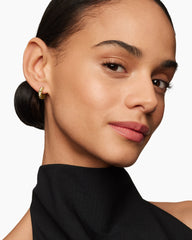 Modern Renaissance® Huggie Hoop Earrings in 18K Yellow Gold with Diamonds, 12.3mm