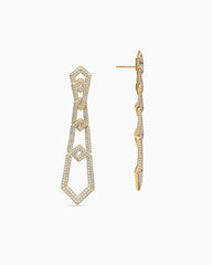 Carlyle™ Linked Drop Earrings in 18K Yellow Gold with Diamonds, 74mm