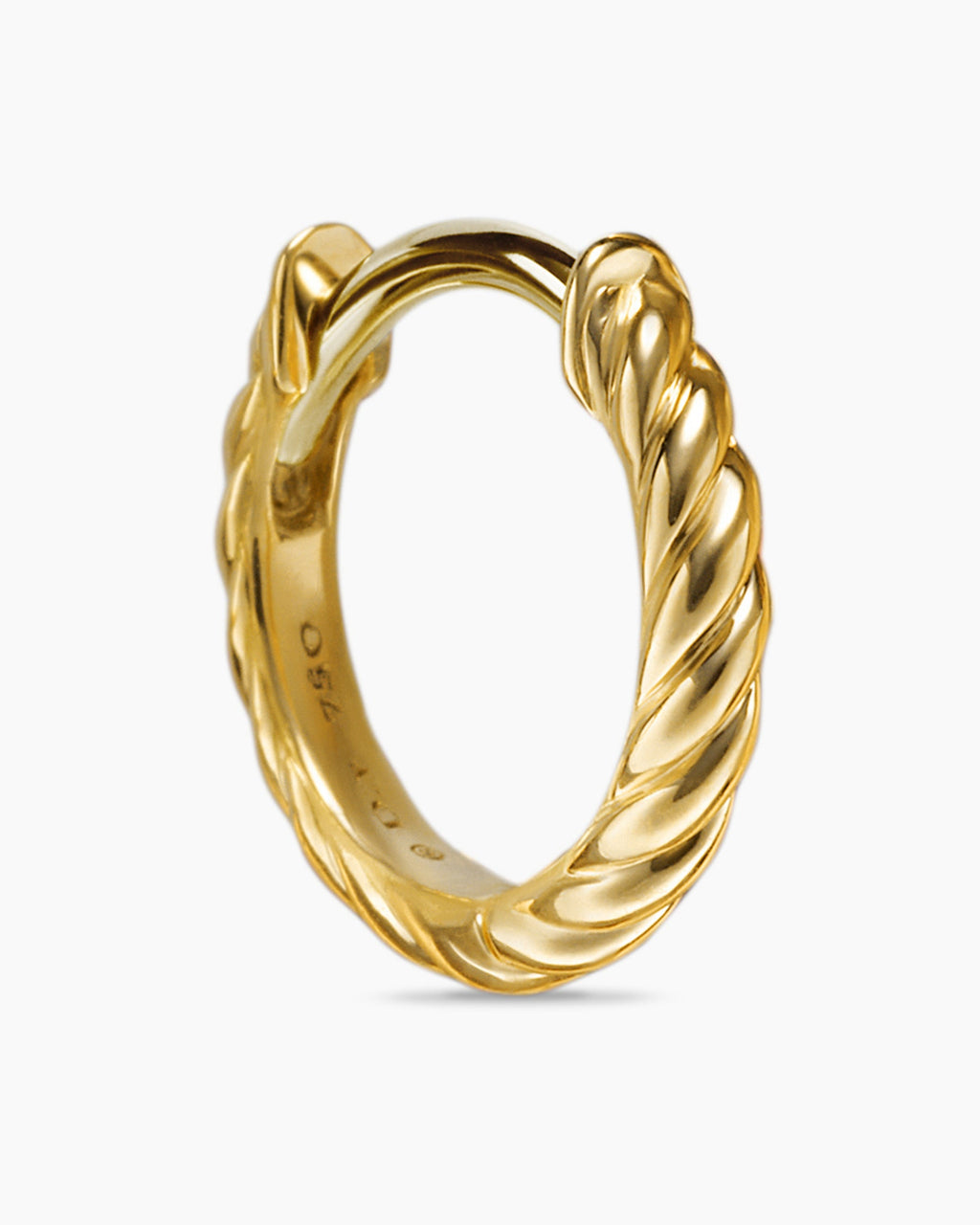 Sculpted Cable Micro Huggie Hoop Earrings in 18K Yellow Gold, 10.7mm