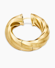 Cable Edge® Hoop Earrings in 18K Yellow Gold, 28.9mm