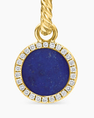 Petite DY Elements® Drop Earrings in 18K Yellow Gold with Lapis and Diamonds, 22.6mm