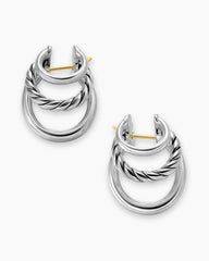 DY Mercer® Three Row Hoop Earrings in Sterling Silver, 21mm