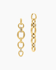 DY Mercer® Linked Drop Earrings in 18K Yellow Gold with Diamonds, 68mm