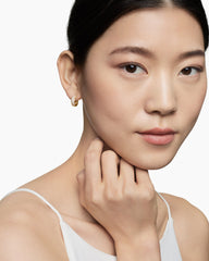 DY Mercer® Micro Hoop Earrings in 18K Yellow Gold with Diamonds, 13.5mm