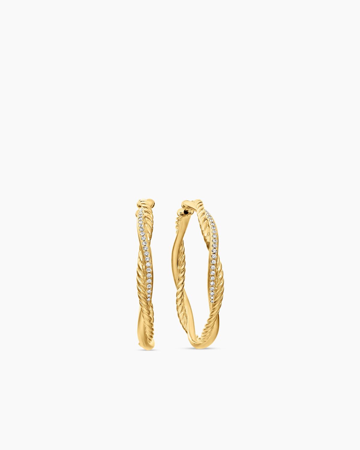 Infinity Hoop Earrings in 18K Yellow Gold with Diamonds, 42mm