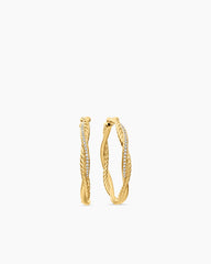 Infinity Hoop Earrings in 18K Yellow Gold with Diamonds, 42mm