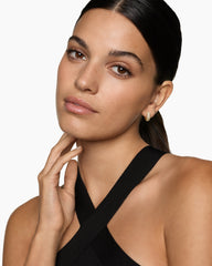 Sculpted Cable Hoop Earrings in 18K Yellow Gold with Diamonds, 14.4mm