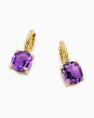 Marbella Drop Earrings in 18K Yellow Gold with Amethyst, 11mm