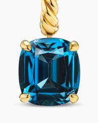 Marbella Drop Earrings in 18K Yellow Gold with Hampton Blue Topaz, 11mm