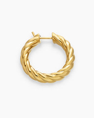 Sculpted Cable Hoop Earrings in 18K Yellow Gold, 25.4mm