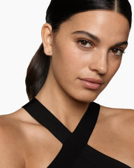 Crossover X Stud Earrings in 18K Yellow Gold with Diamonds, 6mm