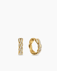Wisteria® Hoop Earrings in 18K Yellow Gold with Diamonds, 16mm