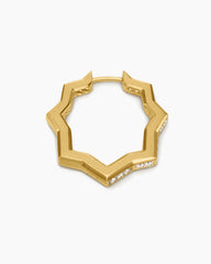 Zig Zag Stax™ Hoop Earrings in 18K Yellow Gold with Diamonds, 22.8mm